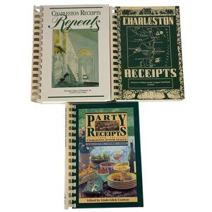 Charleston SC Cookbook Lot Of 3: Charleston Receipts Repeats & Party Receipts